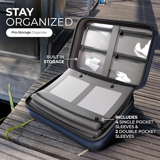Reaction Tackle Deluxe Bait Binder – Water-Resistant Soft Plastic Bait Storage Bag, Saltwater & Freshwater Fishing Tackle Organizer, Lure Bag for Bass, Kayak, and Boat Fishing