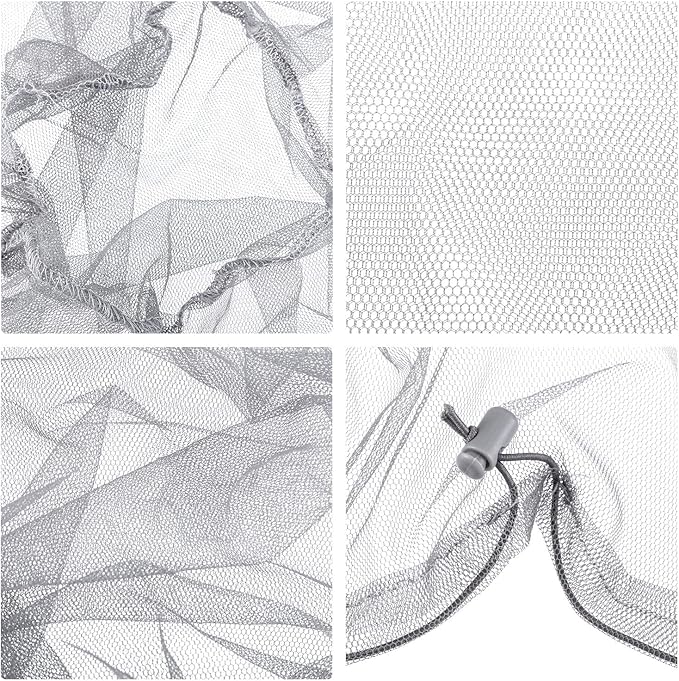 HESTYA 4 Pack Mosquito Net Mesh for Head Face Neck Fly Netting Hood from Bugs Gnats No See Net with Carry Bags for Outdoor