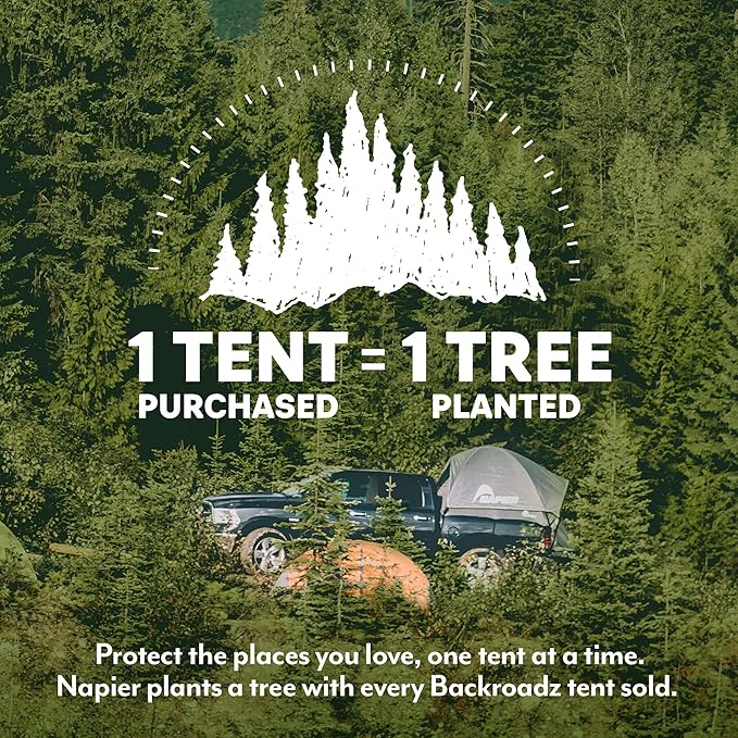 Napier Backroadz Truck Bed with Waterproof Material Coating, Comfortable and Spacious 2 Person Camping Tent, Compact and Full Size Regular Bed Long Bed, Waterproof Bed Tent, Durable and Sturdy Tent / Full Size Regular Bed (6.4'-6.7')