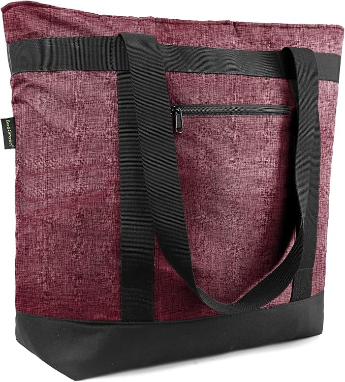 BeeGreen Insulated Cooler Bag Leakproof Freezer Shopping Tote for Groceries Thermal Food Delivery Bag