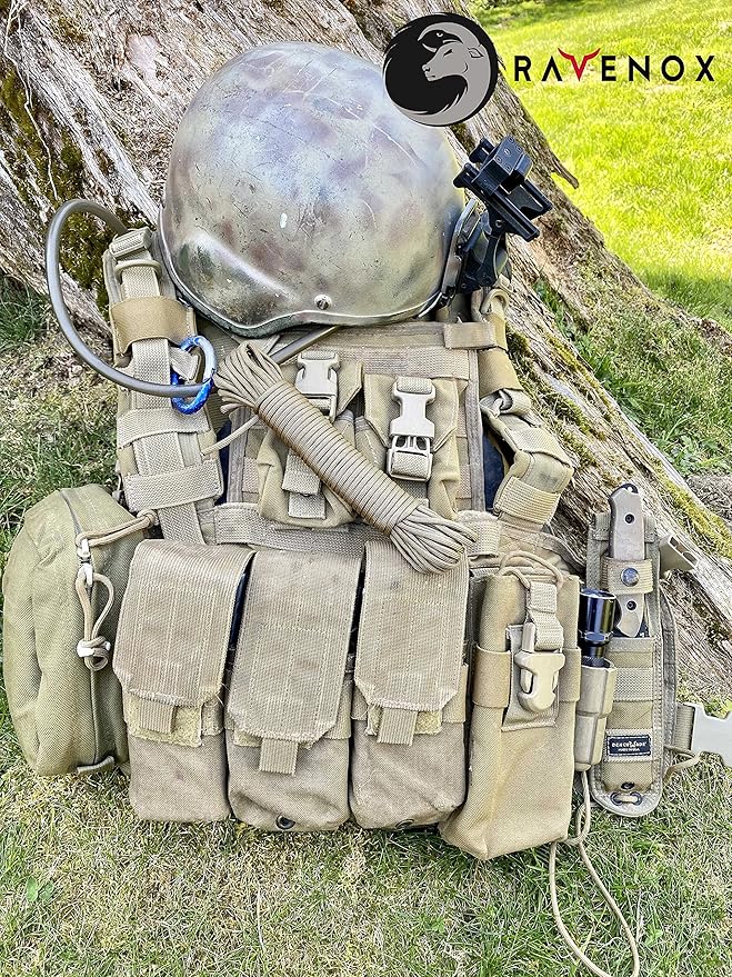Ravenox Type III 550 Paracord | Genuine Military 550 Cord (Coyote)(25 Feet)| 7 Inner Strand, 100% Twisted Nylon Cordage | Parachute Cord Rope for Military, Survival, Outdoor Recreation | Made in USA