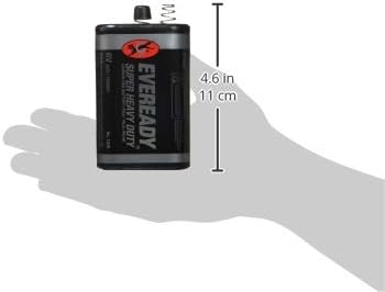 Eveready 6V Battery, Super Heavy Duty 6 Volt Battery, 1 Count (Pack of 4)