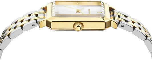 Roberto Marino RM1982 Women’s Luxury Watch Rectangular Gold – Japanese Quartz Movement, Vintage Stainless Steel Design, Silver Dial, Elegant Dress Timepiece, 3ATM Water Resistant – Reloj para Mujer