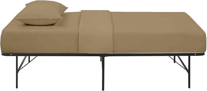 4 PC Cot Sheets, 30x75, 100% Cotton Fitted Sheet - Perfect for Narrow Twin/Rv Bunk/Camping Cot/Guest Bed Replacement, Fits Upto 4-8" Deep Mattress - Taupe Solid