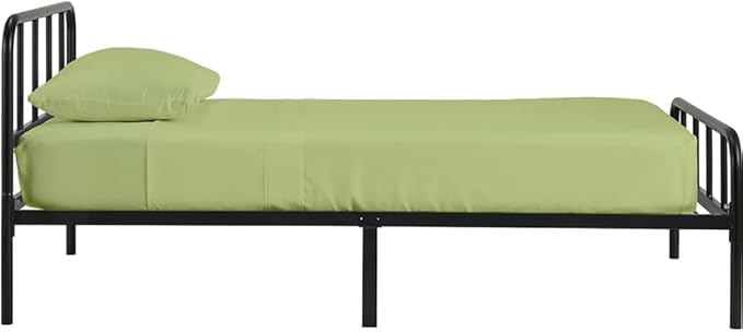 4 PC Cot Sheets 30x75, 100% Cotton Fitted Cot Sheet- Perfect for Narrow Twin/Rv Bunk/Camping Cot/Guest Bed Replacement, Sheets for Cot Bunk Bed-Fits Upto 4-8" Deep Mattress- Sage Solid