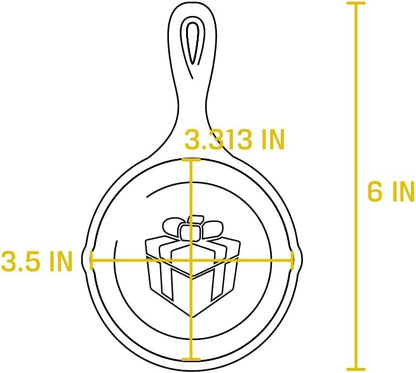 Lodge 3.5 Inch Cast Iron Pre-Seasoned Skillet – Signature Teardrop Handle - Use in the Oven, on the Stove, on the Grill, or Over a Campfire - Black