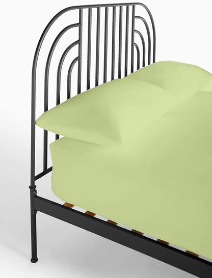 4 PC Cot Sheets 30x75, 100% Cotton Fitted Cot Sheet- Perfect for Narrow Twin/Rv Bunk/Camping Cot/Guest Bed Replacement, Sheets for Cot Bunk Bed-Fits Upto 4-8" Deep Mattress- Sage Solid