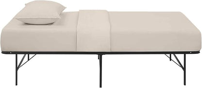 4-PC Cot Sheet Set - 33x75, 100% Cotton Fitted Sheet - Perfect for Narrow Twin/RV Bunk/Camping Cot/Guest Bed - Fits Up to 4-8" Deep Mattress - Beige Solid