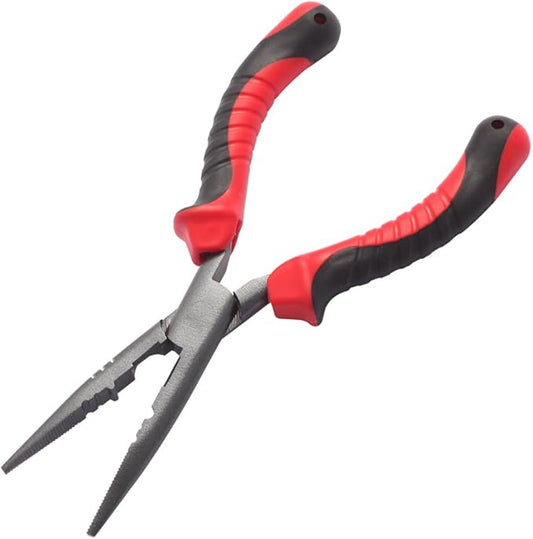 Fishing Pliers – High Carbon Manganese Steel Fish Hook Remover Tool with Tungsten Cutters – Fishing Gripper, Split Ring Pliers, Fishing Gear for Saltwater & Freshwater
