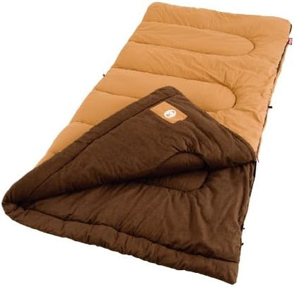 Coleman Dunnock Cold Weather Sleeping Bag 20°F Camping Sleeping Bag for Adults Comfortable & Warm For Camping and Outdoor Use Fits Adults up to 6ft 4in Tall