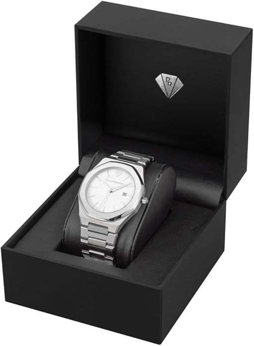PIERRE RICHARDSON PR5428 Men’s Luxury Watch – Japanese Quartz Movement, Stainless Steel, 41mm, 5ATM Water Resistant, Scratch-Resistant Sapphire Crystal Glass – Classic Dress Watch for Men