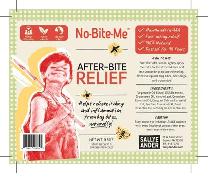 SALLYEANDER No-Bite-Me Anti-Itch Balm Sticks – All-Natural Bug-Bite Relief – 2-Pack – Gentle for Kids & Infants
