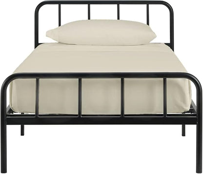 4-PC Cot Sheet Set - 25x75, 100% Cotton Fitted Sheet - Perfect for Narrow Twin/RV Bunk/Camping Cot/Guest Bed Replacement, Fits Upto 4-8" Deep Mattress - Ivory Solid