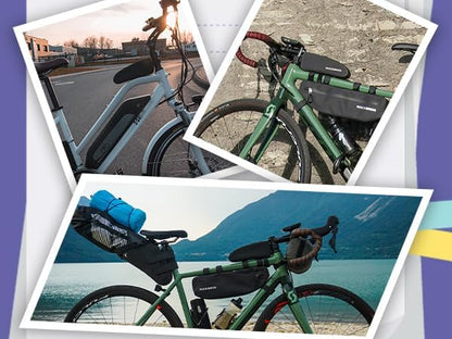 ROCKBROS Bike Top Tube Bag Bicycle Front Frame Bag Waterproof Bike Pouch Pack/Phone Bag Cycling Accessories Pouch for Mountain Road Bike Medium