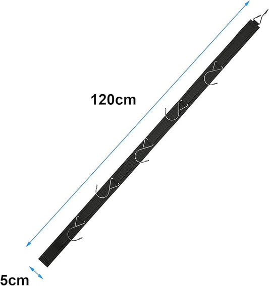 Hockey Hanger Portable Hanging Dryig Rack Hockey Gifts for Home and Outdoor Using in Ice Hockey Skating Football Camping Fishing 5 Hooks (Black)