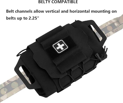 Tactical Medical Molle First Aid Pouch Two Piece System Micro Med kit Emergency Hunting Bag(Medium Size)