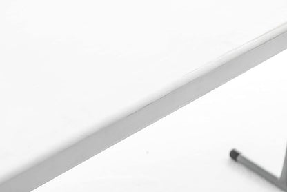 BTEXPERT 6-Foot - 72" Long White Granite Plastic Folding Seminar Training Table Portable 18" Wide Narrow, 29" High, Events Indoor Outdoor Lightweight Set of 2