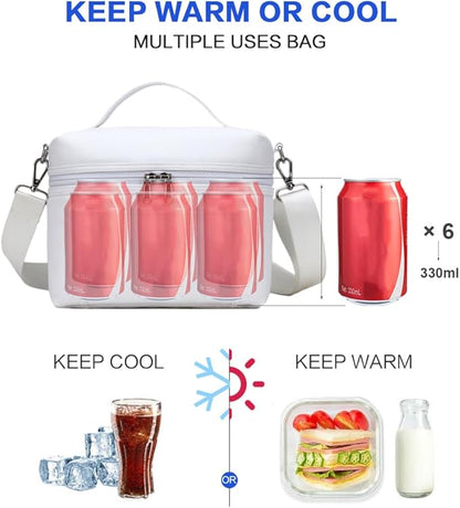 NOL Natural Organic Lifestyle Insulated Lunch Bags for Women Cooler Bag Lightweight Nylon Waterproof Lunch Box For Work