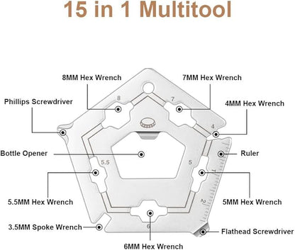 12 in 1 Keychain Multi-tool, Gifts for Men Boyfriend Dad, Father's Day Birthday Gifts, Mini EDC gadgets Tool Gear Bottle Opener for Camping Survival