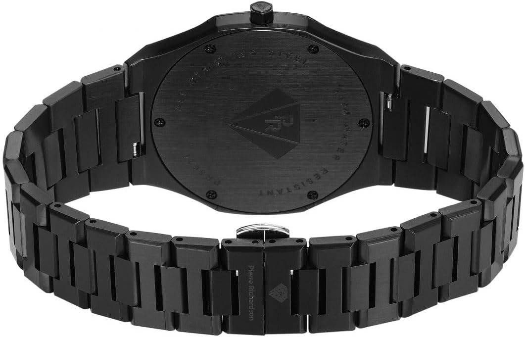 PIERRE RICHARDSON PR5428 Men’s Luxury Watch – Japanese Quartz Movement, Stainless Steel, 41mm, 5ATM Water Resistant, Scratch-Resistant Sapphire Crystal Glass – Classic Dress Watch for Men