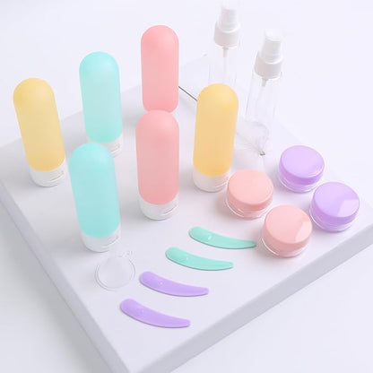 20 Pack Travel Bottles Set for Toiletries TSA Approved, Leak Proof Travel Size Containers Kit Portable Refillable Travel Accessories for Shampoo Conditioner Lotion Liquids