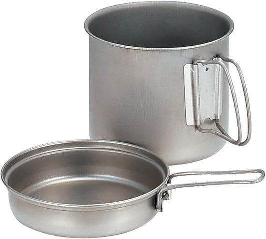 Snow Peak Trek Series Backpacking/Camping Cookware Sets, Trek 1400 Pot & Pan, 47.3 fl oz