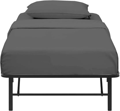NON Sticky cotton 4 PC Cot Size Sheets 32x75,100% Fitted Cot Sheet- Perfect Narrow Twin/Rv Bunk/Camping Cot/Guest Bed Replacement,Sheets Cot Bunk Bed-Fits Upto 4-8'' Deep Mattress- Dark Grey Solid