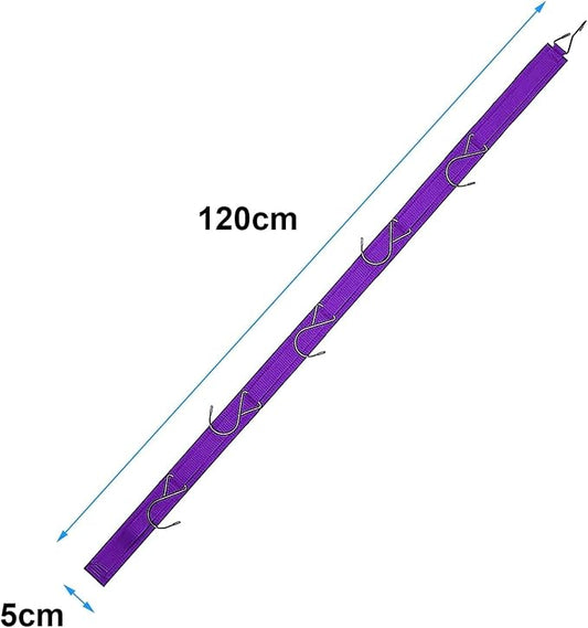 Hockey Hanger Portable Hanging Dryig Rack Hockey Gifts for Home and Outdoor Using in Ice Hockey Skating Football Camping Fishing 5 Hooks (Purple)
