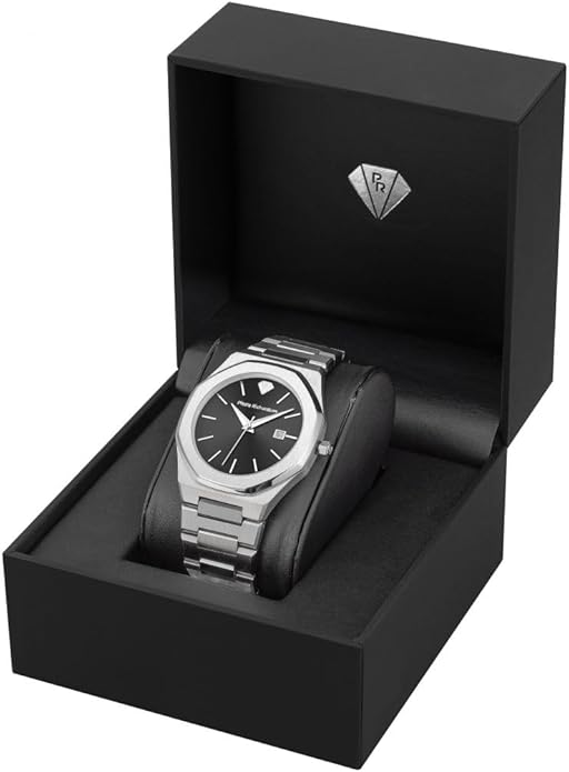 PIERRE RICHARDSON PR5428 Men’s Luxury Watch – Japanese Quartz Movement, Stainless Steel, 41mm, 5ATM Water Resistant, Scratch-Resistant Sapphire Crystal Glass – Classic Dress Watch for Men