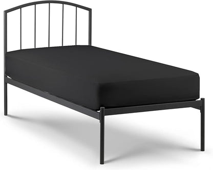 4 PC Cot Sheet Set 33x75, 100% Cotton Fitted Cot Sheet- Perfect for Narrow Twin/Rv Bunk/Camping Cot/Guest Bed Replacement, Sheets for Cot Bunk Bed-Fits Upto 4-8" Deep Mattress- Charcoal Solid