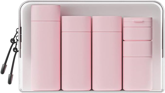 5pcs Travel Cream Dispenser Bottles Set Travel Bottles Toiletry Containers Set, TSA Approved, Travel Essentials