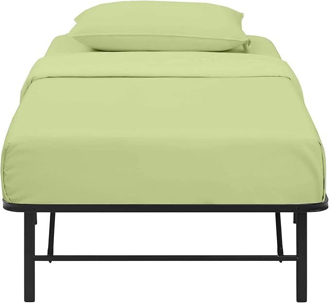 4 PC Cot Sheets 30x75, 100% Cotton Fitted Cot Sheet- Perfect for Narrow Twin/Rv Bunk/Camping Cot/Guest Bed Replacement, Sheets for Cot Bunk Bed-Fits Upto 4-8" Deep Mattress- Sage Solid