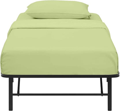 4 PC Cot Sheets 30x75, 100% Cotton Fitted Cot Sheet- Perfect for Narrow Twin/Rv Bunk/Camping Cot/Guest Bed Replacement, Sheets for Cot Bunk Bed-Fits Upto 4-8" Deep Mattress- Sage Solid