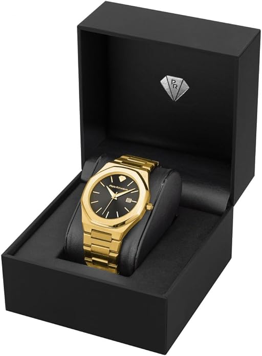 PIERRE RICHARDSON PR5428 Men’s Luxury Watch – Japanese Quartz Movement, Stainless Steel, 41mm, 5ATM Water Resistant, Scratch-Resistant Sapphire Crystal Glass – Classic Dress Watch for Men