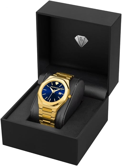 PIERRE RICHARDSON PR5428 Men’s Luxury Watch – Japanese Quartz Movement, Stainless Steel, 41mm, 5ATM Water Resistant, Scratch-Resistant Sapphire Crystal Glass – Classic Dress Watch for Men