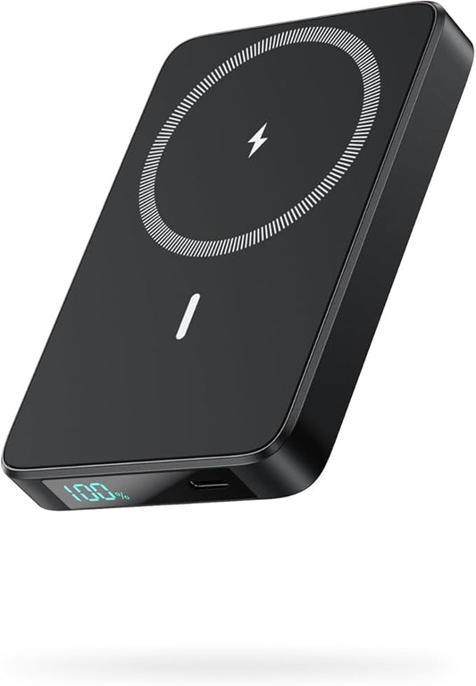 Magnetic Portable Charger Power Bank,Compact 10800mAh LCD Display Wireless Portable Charger,20W PD USB-C in&out Battery Pack Compatible with Magsafe,iPhone 16/16 Plus/16 Pro Max/15 Pro/14/13/12 Series