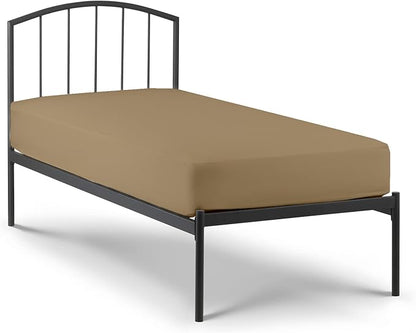 4 PC Cot Sheets, 30x75, 100% Cotton Fitted Sheet - Perfect for Narrow Twin/Rv Bunk/Camping Cot/Guest Bed Replacement, Fits Upto 4-8" Deep Mattress - Taupe Solid