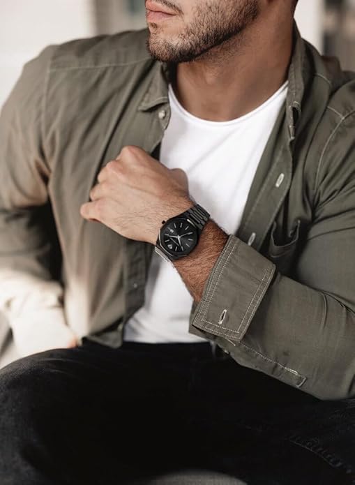 PIERRE RICHARDSON PR5428 Men’s Luxury Watch – Japanese Quartz Movement, Stainless Steel, 41mm, 5ATM Water Resistant, Scratch-Resistant Sapphire Crystal Glass – Classic Dress Watch for Men