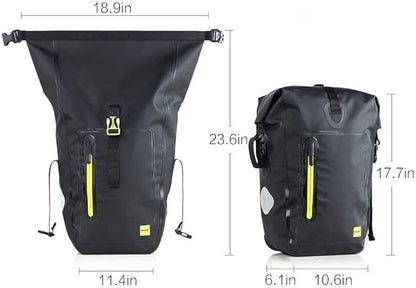 Rhinowalk Bike Bag Waterproof Bike Pannier Bag,(for Bicycle Cargo Rack Saddle Bag Shoulder Bag Laptop Pannier Rack Bicycle Bag Professional Cycling Accessories)