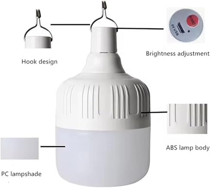 [800 Lumens] Rechargeable Camping Lantern , IPX7 Waterproof LED Emergency Light - 1200mAh Battery, USB Charging, 5 Light Modes for Tent/Hiking/Hurricane (20W)