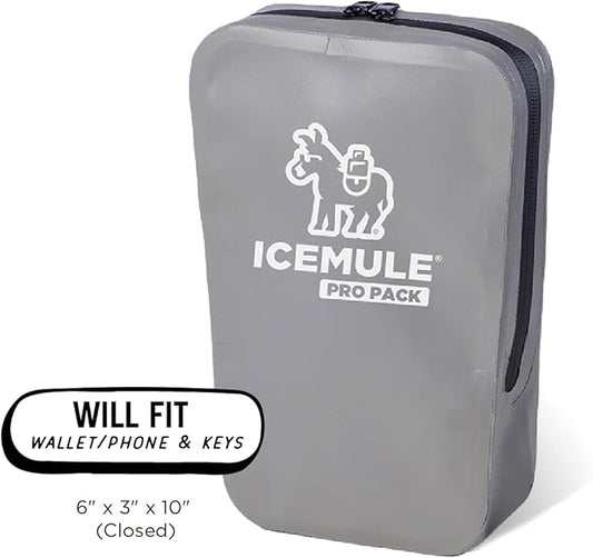 ICEMULE Pro Accessory Storage Pouch – Water Resistant, Travel Sized, Camping Accessory Storage Pouch and Dry Bag, Perfect for Hiking, Camping, and Beach-Going, Grey