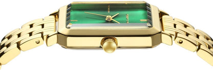 Roberto Marino RM1982 Women’s Luxury Watch Rectangular Gold – Japanese Quartz Movement, Vintage Stainless Steel Design, Silver Dial, Elegant Dress Timepiece, 3ATM Water Resistant – Reloj para Mujer