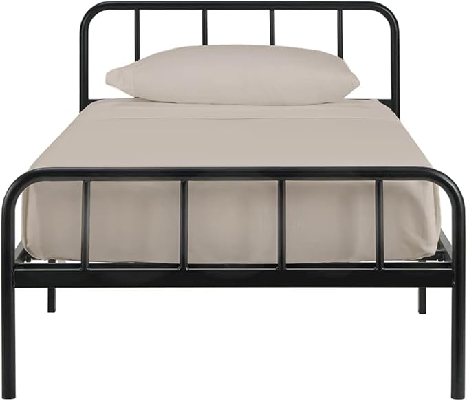 4-PC Cot Sheet Set - 33x75, 100% Cotton Fitted Sheet - Perfect for Narrow Twin/RV Bunk/Camping Cot/Guest Bed - Fits Up to 4-8" Deep Mattress - Beige Solid