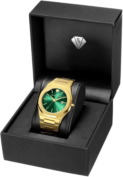 PIERRE RICHARDSON PR5428 Men’s Luxury Watch – Japanese Quartz Movement, Stainless Steel, 41mm, 5ATM Water Resistant, Scratch-Resistant Sapphire Crystal Glass – Classic Dress Watch for Men