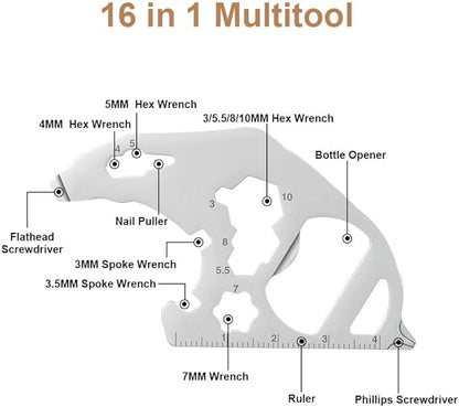 12 in 1 Keychain Multi-tool, Gifts for Men Boyfriend Dad, Father's Day Birthday Gifts, Mini EDC gadgets Tool Gear Bottle Opener for Camping Survival