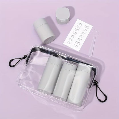 5pcs Travel Cream Dispenser Bottles Set Travel Bottles Toiletry Containers Set, TSA Approved, Travel Essentials