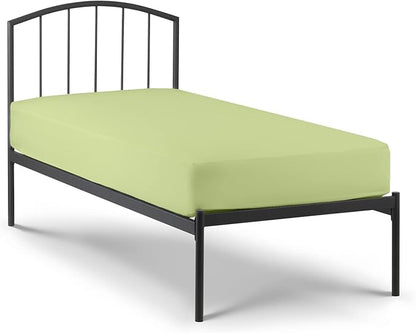 4 PC Cot Sheets 30x75, 100% Cotton Fitted Cot Sheet- Perfect for Narrow Twin/Rv Bunk/Camping Cot/Guest Bed Replacement, Sheets for Cot Bunk Bed-Fits Upto 4-8" Deep Mattress- Sage Solid