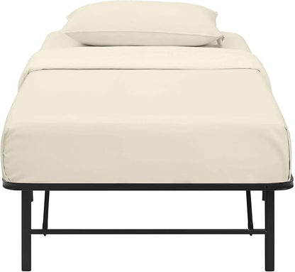 4-PC Cot Sheet Set - 25x75, 100% Cotton Fitted Sheet - Perfect for Narrow Twin/RV Bunk/Camping Cot/Guest Bed Replacement, Fits Upto 4-8" Deep Mattress - Ivory Solid