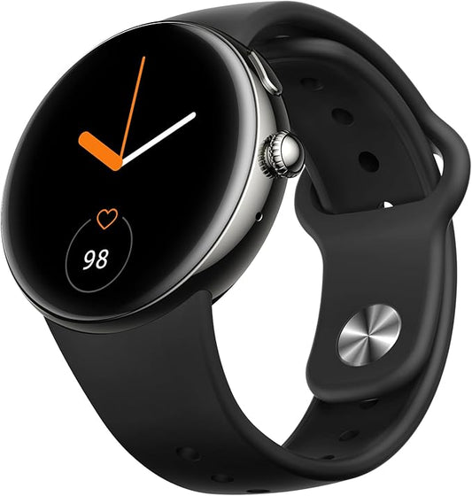 Parsonver AMOLED Smart Watch for Men Women, Always-On Display Fitness Tracker, Answer/Make Calls, 2 Quick-Release Bands, Heart Rate Sleep Monitor, 120+ Sports Modes Pedometer for Android iPhone, Black