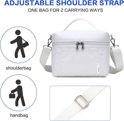 NOL Natural Organic Lifestyle Insulated Lunch Bags for Women Cooler Bag Lightweight Nylon Waterproof Lunch Box For Work